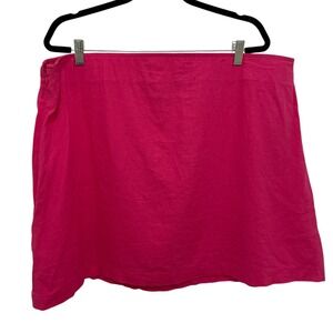 Old Navy Mini Skirt Women XXL Pink‎ Linen Blend A-Line Side Zip Barbiecore